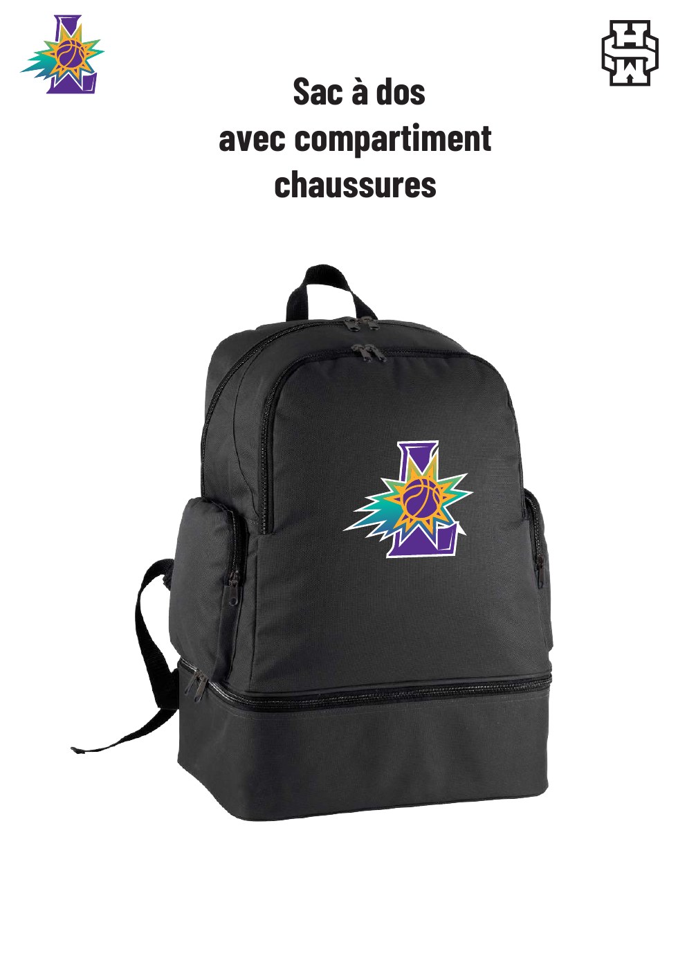 Sac à dos compartiment chaussures