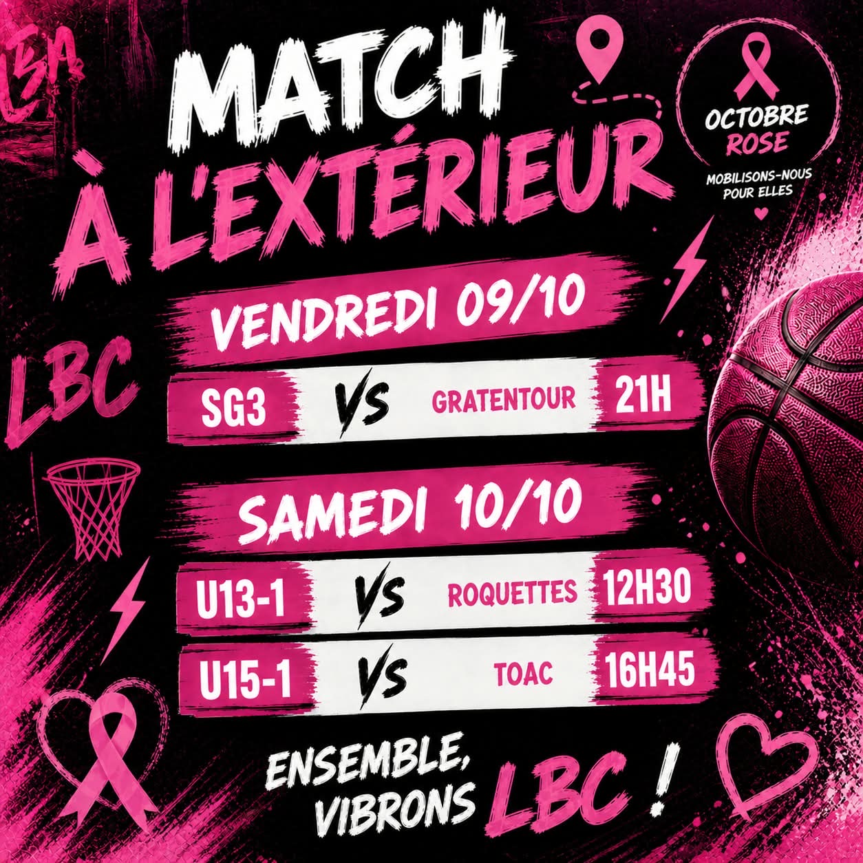Les matchs du week-end – Ensemble pour Octobre Rose – photo 2